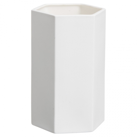 Ceramiczny Wazon Origami w Kolorze Białym, Skandynawski Styl